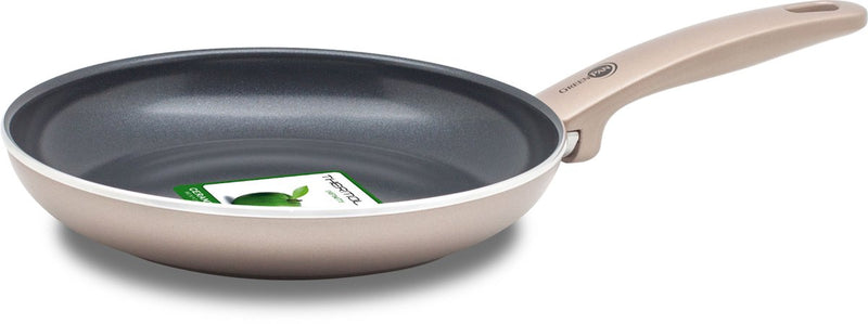 Padella Greenpan Cambridge 24 cm - rivestimento antiaderente senza pfas - padella a induzione - padella in ceramica - resistente al forno fino a 180°C - manici freddi - bronzo