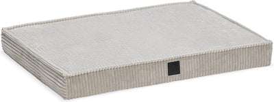 Diseñado por lotte ribbed - cojín ortopédico para banco - cojín para perros - gris claro - 76x53x8 cm