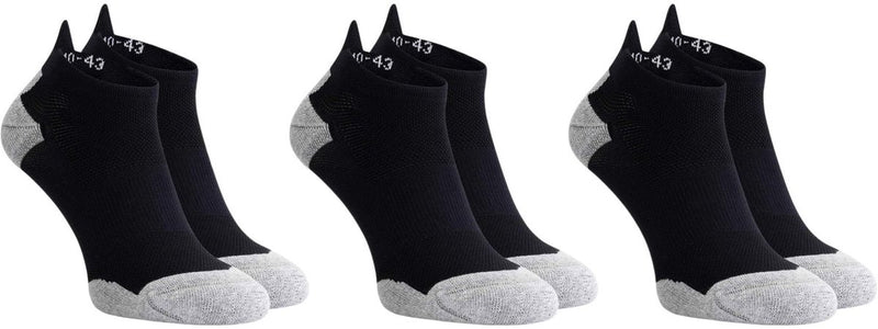 Calzini da corsa Rogelli core - confezione da 3 - nero grigio - 44 47