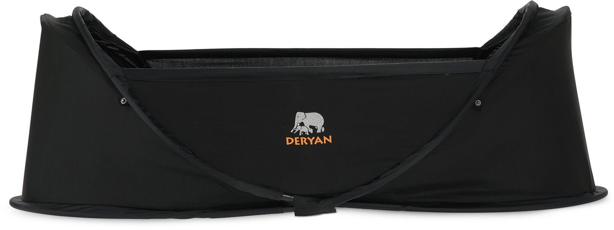 Cama de camping plegable para bebé Deryan de lujo - mosquitera para bebé - negro