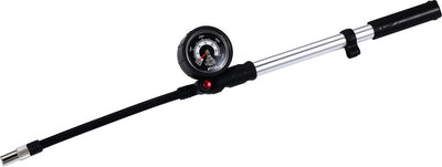 Pompa per forcella anteriore Bbb cycling airshock - mini pompa da bicicletta con manometro ammortizzatori e forcelle anteriori - 28 bar - nero argento - bmp-29