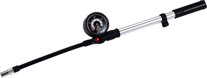 Pompa per forcella anteriore Bbb cycling airshock - mini pompa da bicicletta con manometro ammortizzatori e forcelle anteriori - 28 bar - nero argento - bmp-29