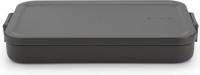 Brabantia make take lunchbox - plat - kunststof - dark grey