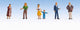 Noch 0015481 h0 passanten. figuren geverfd, staand