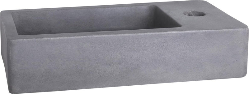 Fuente Differnz force 40x22x8cm 1 orificio para grifo hormigón