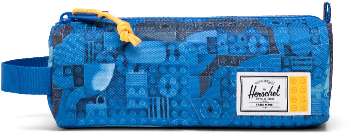 Herschel lego settlement pencil case little - abstract bricks blue