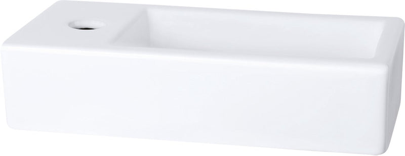 Differnz helios fontein - links - 37.5 x 18.5 x 9 cm - keramiek - wit