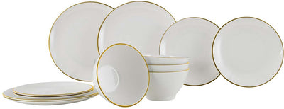 Stoviglie della linea Gimex linea - oro - 12 pezzi