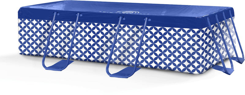 Eleganza | Piscina di copertura bianca blu scuro - 200 x 400 cm