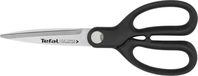 Tefal Ice Force - forbici da cucina - nere - lame in acciaio inossidabile - ergonomiche - resistenti