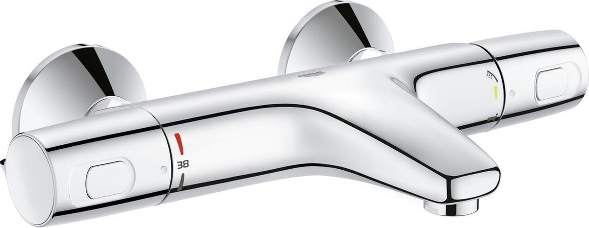 Grohe precision trend thermostatische badkraan - 15cm - waterbesparend - met omstelling - chroom