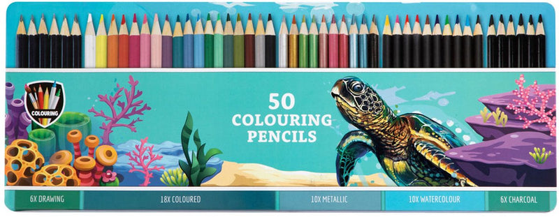 Lápices de colores creativos de grupo de artesanía en Box Tin Box, 50.