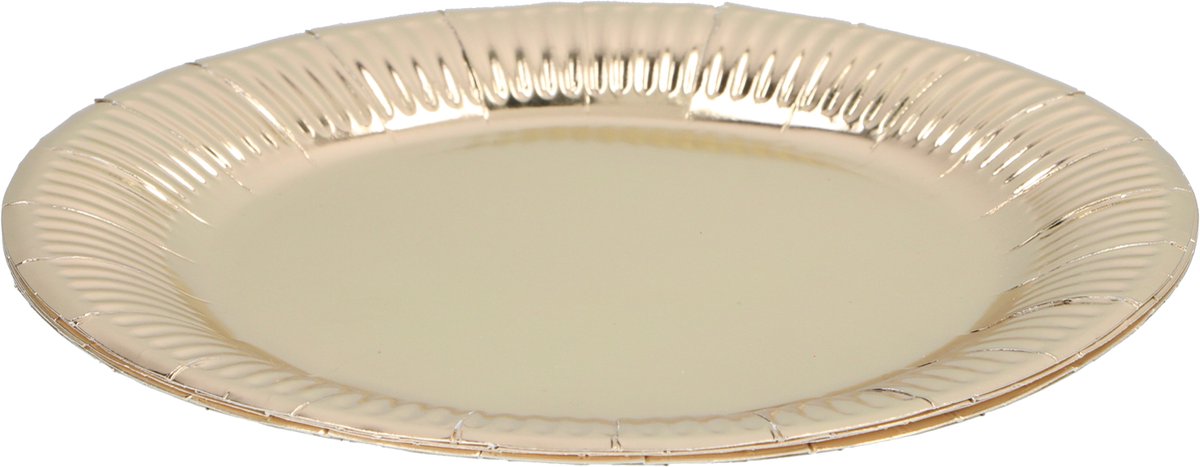 Piatti usa e getta Partycasa - argento o oro - 6 pezzi - 23 cm