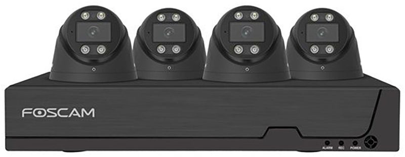 Foscam fn9108e-t4-2t kit conjunto de cámaras de seguridad - 4 cámaras - poe - memoria 2TB - visión nocturna 20m - 5mp - negro