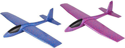 Eddy Toys Avión planeador de espuma 66 x 84 x 14 cm - Juguete planeador con 2 modos de vuelo - Avión de espuma para niños - Avión lanzador de espuma EPP - 1 juego aleatorio