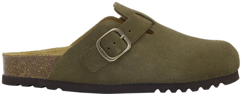 Zuecos falsos color caqui para mujer Scholl fae new gamuza sa - caqui - talla 37