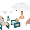 Goki Wooden Dollhouse Garden Muebles Set Mallorca