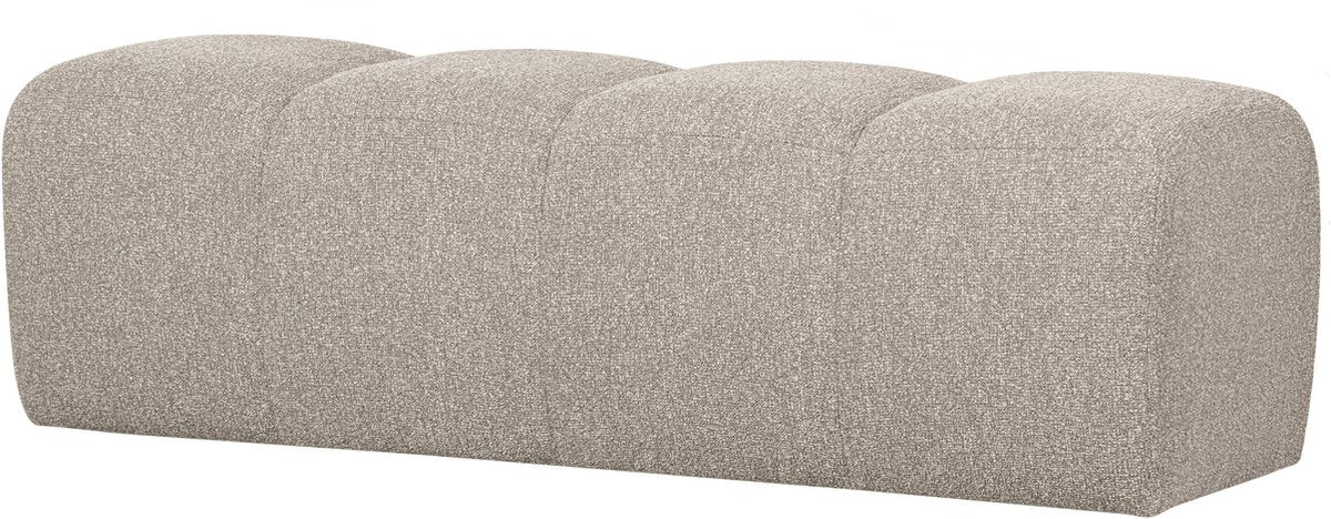 Woood mojo eetbankje 164 cm mojo - bouclé - beige melange - 49x164x45