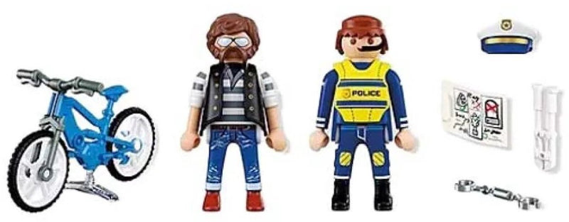 Playmobil 72076, agente di polizia e criminale, azione e avventura, 4 anni, multicolore, plastica