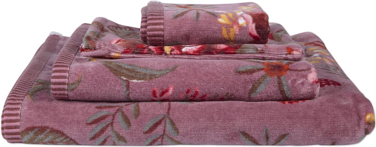Pip studio ropa de baño secret garden malva - toallita 16x22 cm