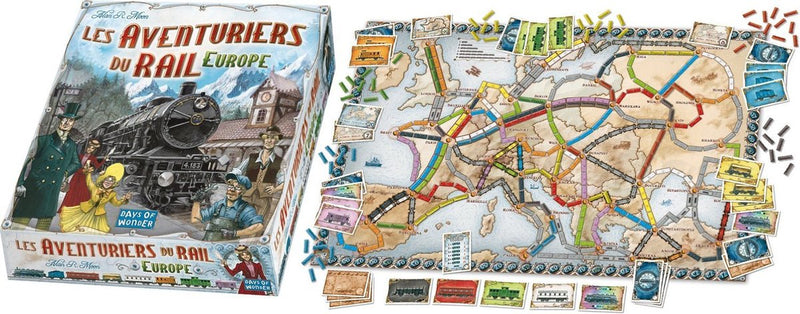 Biglietto Days of Wonder per cavalcare l'Europa – Gioco da tavolo in lingua francese – per 2-5 giocatori da 8 anni – Tempo di gioco da 30 a 60 minuti
