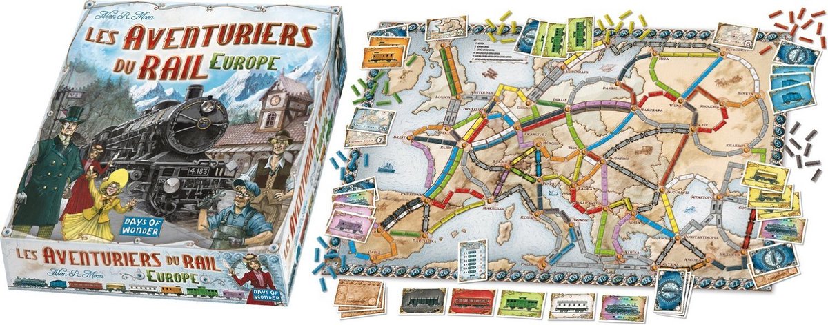 Days of wonder ticket to ride europe – French-language board game – for 2-5 players from 8 years old – 30 to 60 minutes playing time