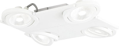 Eglo design brea - spot - 4 luces - blanco, transparente