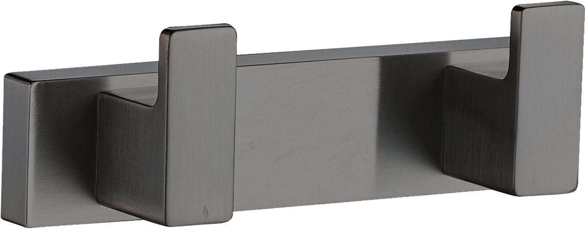 Plieger altea badkamer haakjes – dubbele haak – geborsteld gunmetal