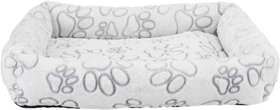 Trixie cama para perros - nando angular gris claro - 60x50 cm, felpa, poliéster, relleno de gomaespuma