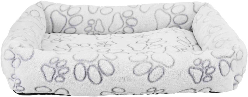Trixie cama para perros - nando angular gris claro - 60x50 cm, felpa, poliéster, relleno de gomaespuma