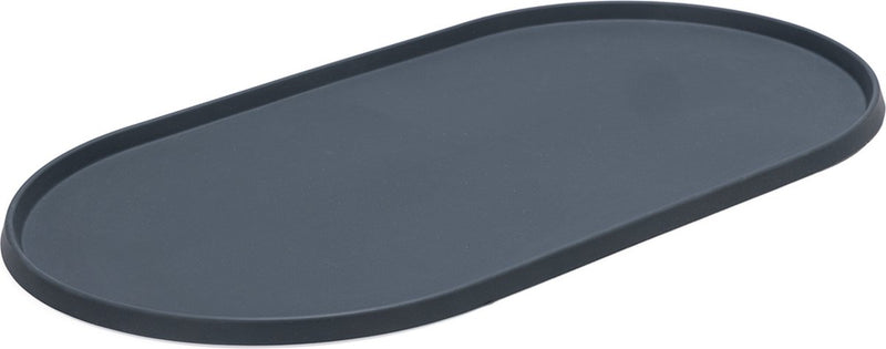 Designed by lotte oona placemat hond kat - placemat voerbak - vaatwasserbestendig - silicone - antraciet - 55x30x1,7 cm