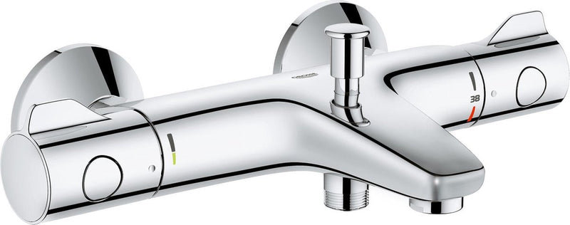 Rubinetto vasca termostatico Grohe Grohtherm 800 - 15 cm - risparmio idrico - con deviatore - raccordi compresi - cromo