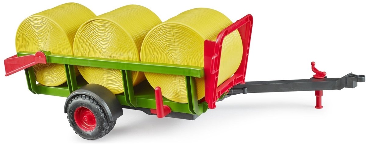Máquina agrícola de juguete recolector de pacas redondas Bruder.