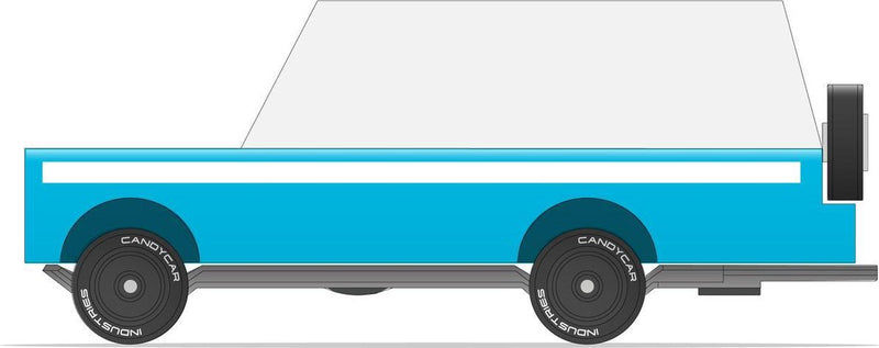 Candylab toys candycar world: mississipi mule blue (t278) 8,4x4,1x3cm, wooden diecast, magnetic, in giftbox, 3+