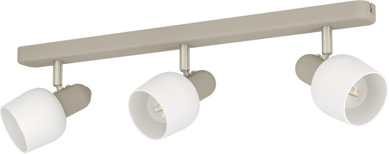 Eglo corato spot - e14 - 52 cm - wit|beige - staal|glas