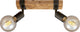 Briloner leuchten wood basic - lampada da soffitto - faretti ruotabili - 2xe27 max. 25w - materiale: legno e metallo - colore: nero e grigio metallo
