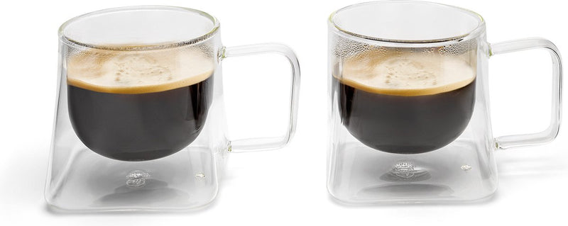 Leopold vienna - bicchieri da caffè a doppia parete otto set da 2 pezzi