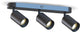 Calex plafondlamp - 3-lichts - opbouwspot - ovaal - zwart - goud