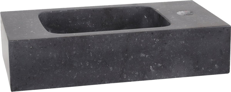 Differnz bombai lavabo 40x22x9cm piedra natural negro