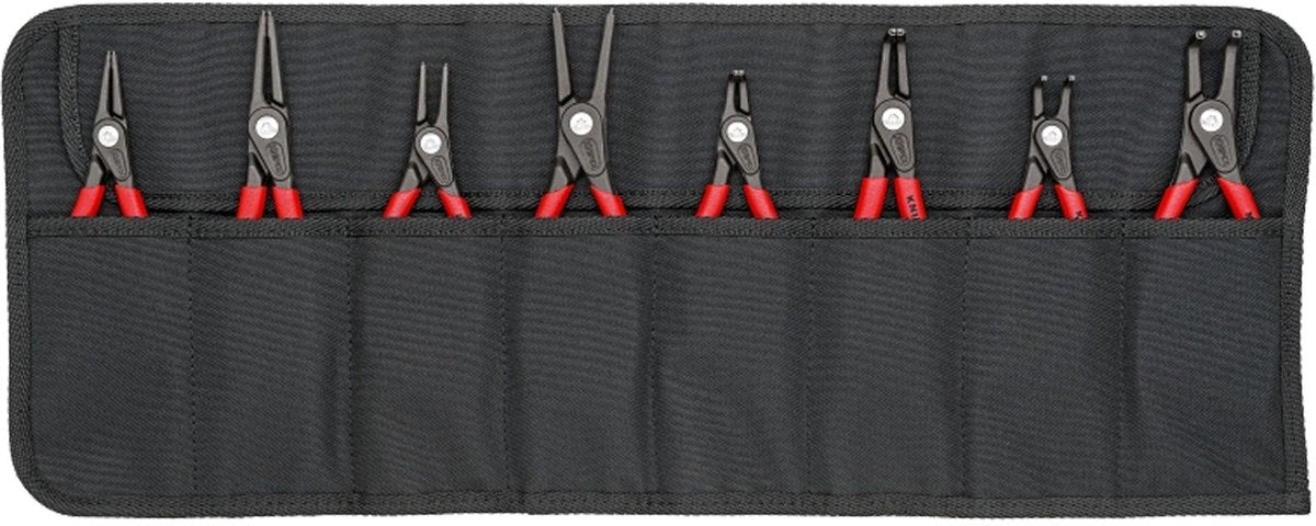 Knipex 00 19 58 v02 set di pinze di precisione per anelli elastici adatti per anelli elastici interni ed esterni 12-25 mm, 19-60 mm 10-25
