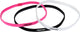 Fascia elastica per capelli sportiva Avento - 3 pezzi - rosa nero bianco - antiscivolo