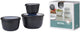 Mepal - multikom cirqula vershouddoos set - 500 + 1000 + 2000 ml - rond - nordic black
