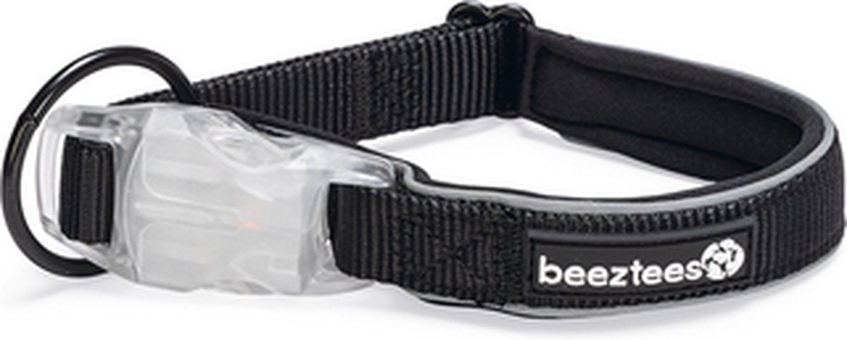Equipaggiamento di sicurezza Beeztees parinca - collare per cani - LED - nylon - nero - 35-40x2 cm