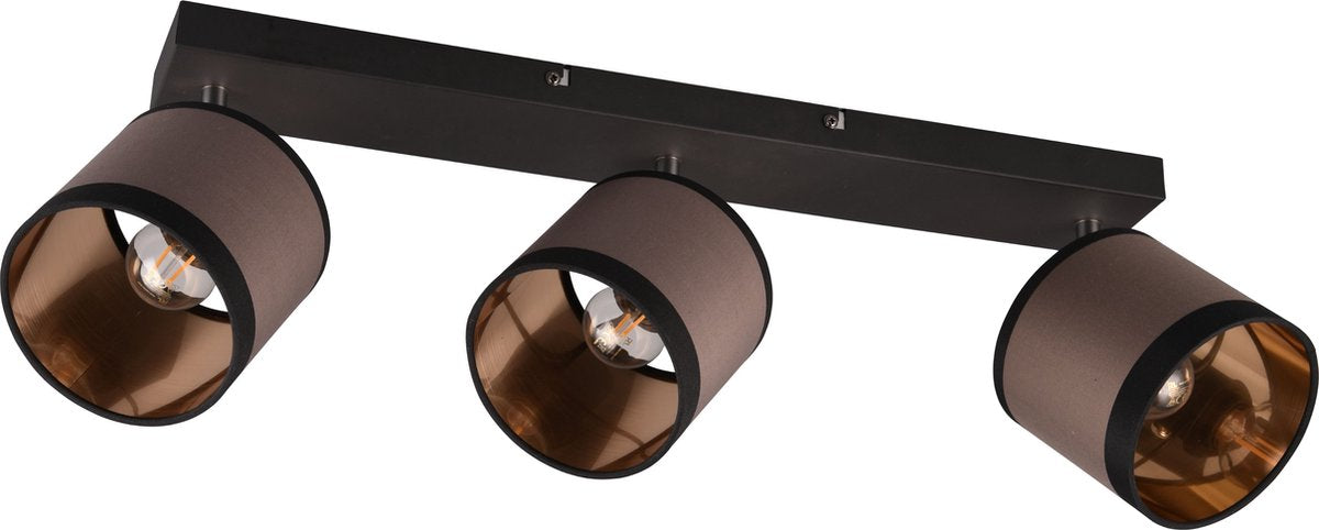 Rl live your light reality davos - spot - zwart mat - excl. 3x e14 10w