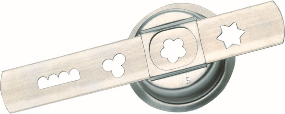 Accesorio para galletas Westmark, 2 piezas, accesorio para picadora de carne 97522260 tamaño 8, acero inoxidable, plateado, 14712270