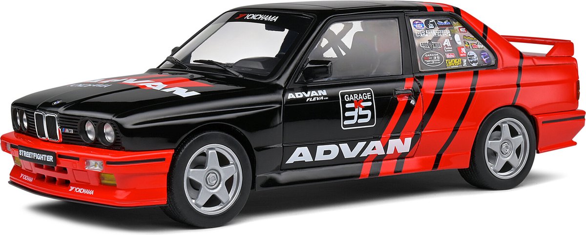 Solido het 1:18 gegoten model van het bmw 3-serie m30 advan rally drift team uit 1990. de fabrikant van het schaalmodel is . dit model is alleen online verkrijgbaar