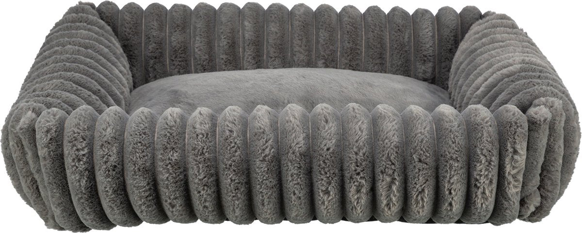 Trixie Dog Basket Lonni Rib Velvet Angular Gray