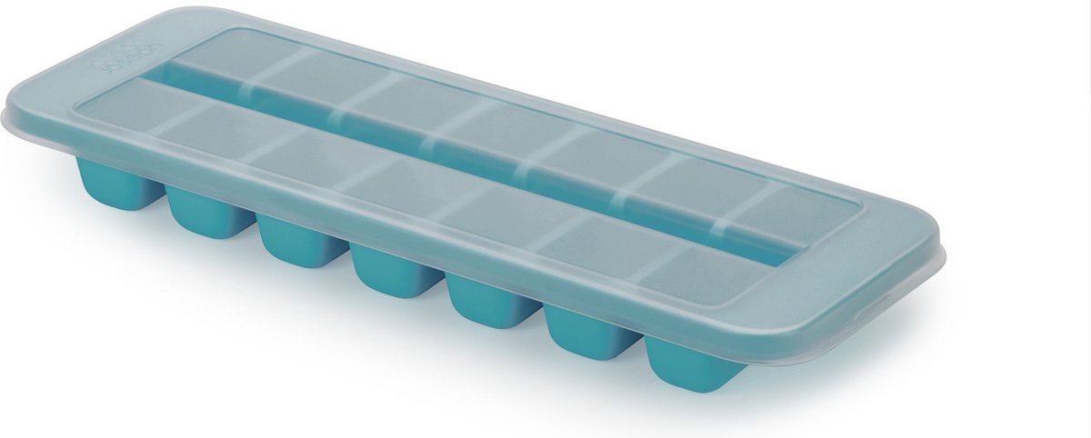 Stampo per cubetti di ghiaccio Joseph Joseph, 11,9 x 33 x 3,6 cm, riempimento facile, per 14 cubetti di ghiaccio, plastica, blu - | flusso
