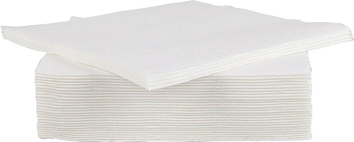 Cosy trendy for professionals servet - papier - 38 cm - wit - set-40