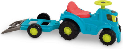 Tractor más ecológico con remolque y cortacésped